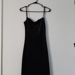 Black velvet dress